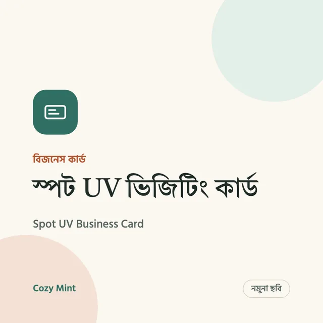 স্পট UV ভিজিটিং কার্ড