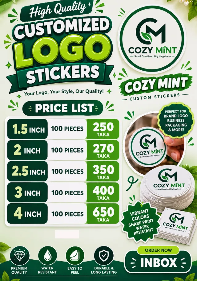 কাস্টমাইজড লোগো স্টিকার